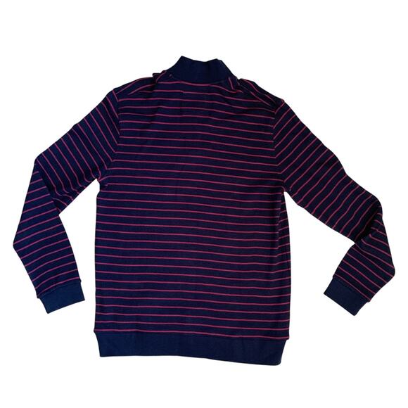 Jos. A. Bank 1905 Mens Sz L 1/4 Zip Comfort Stretch Tailored Fit Striped Sweater - Picture 6 of 14